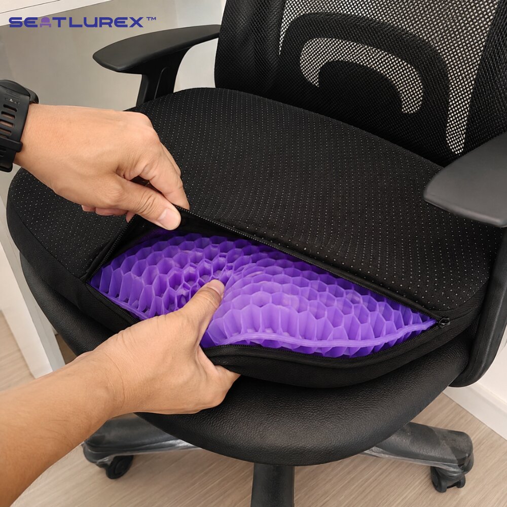 SEATLUREX™ Ergonomic Silicone Seat Cushion - Sit Longer. Shift Less. Feel More Comfortable.