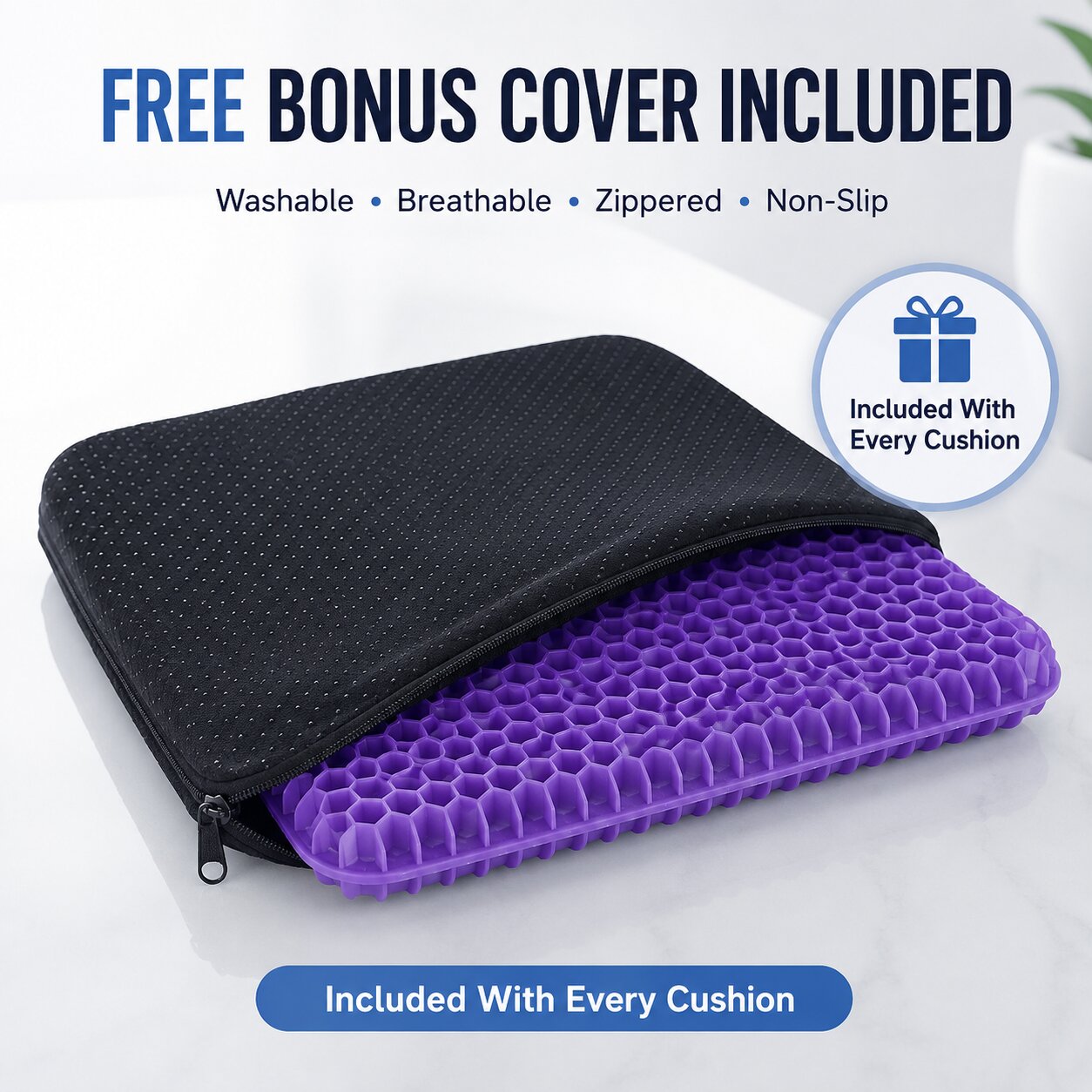 SEATLUREX™ Ergonomic Silicone Seat Cushion - Sit Longer. Shift Less. Feel More Comfortable.